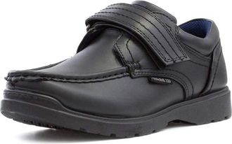 US Brass Us Brass Boys Easy Fasten Shoe in Black - Size 2 UK - Black