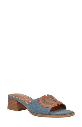 Guess Cerinna Block Heel Sandal in Medium Blue 420 at Nordstrom, Size 6.5