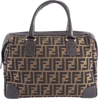 Fendi Pre-owned Handbags, female, Brown, Size: ONE SIZE Pre-owned Canvas Handbag