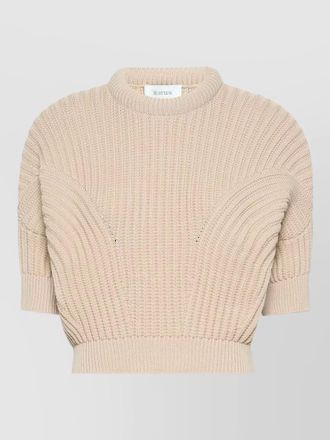 Sportmax cotton blend sweater sunburst rib knit