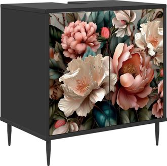 vidaXL Mueble De Cuarto De Ba&ntilde;o Borne Roble Negro 60 X 40 X 61 Cm Vidaxl