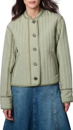 Bernardo Textured Quilted Button-Up Jacket in Sage/Light Sage at Nordstrom Rack, Size Large
