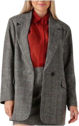 Copenhagen Muse Jassen, Dames, Grijs, M, Polyester, Grijze Blazer voor Stijlvolle Outfits