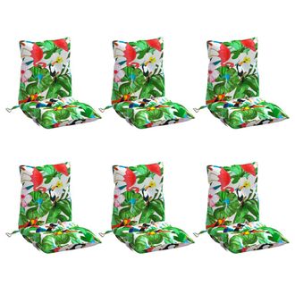vidaXL Cojines Para Silla Respaldo Bajo 6 Uds Tela Oxford Multicolor Vidaxl
