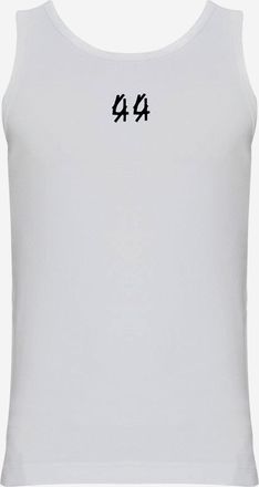 44 Label Group Canotta a coste in cotone elasticizzato 44 Label Group