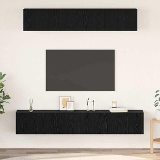vidaXL Vidaxl - Conjunto De Mueble De Tv 5 Pcs Roble Negro 100 X 30 X 30 Cm