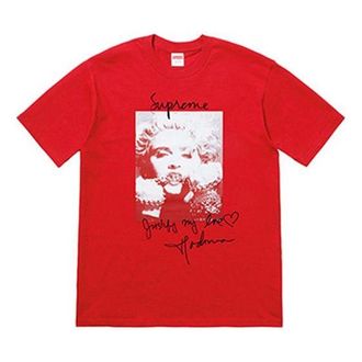SUPREME FW18 Madonna Tee Red Printing Short Sleeve Unisex SUP-FW18-003