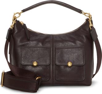 Vince Camuto Carly Leather Shoulder Bag in Brown at Nordstrom