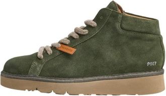 Panchic Mens Green Suede Ankle Boots