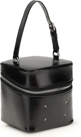 Maison Margiela Womens Black Calf Leather Bos Taurus Backet Bag
