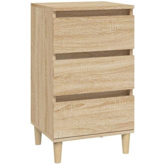 vidaXL Bedside Cabinet Sonoma Oak 40x35x70 cm Engineered Wood Vidaxl