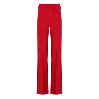 Elisabetta Franchi Dames, Broeken, Rood, Maat: L Poliester