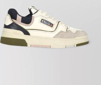 Autry low top leather and fabric sneakers