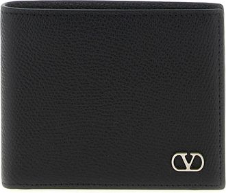 Valentino Garavani Vlogo Signature Wallet - Heren - Portefeuilles - Zwart - ONE Size - Leer - Accessoires