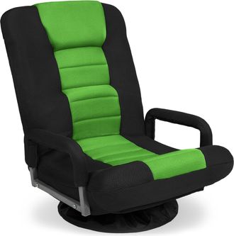 Best Choice Products 360-Degree Swivel Gaming Floor Chair w/ Armrest Handles, Foldable Adjustable Back
