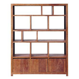 Maisons du monde Estanter&iacute;a con 3 puertas de madera de sheesham