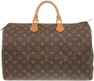 Louis Vuitton Tweedehands Canvas Louis Vuitton tassen - Dames - Vintage Handtas - Bruin - ONE Size - Vintage