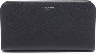 Saint Laurent Black Leather Long Wallet (Bi-Fold) (Pre-Owned)