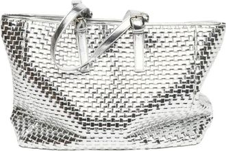 N&uacute;noo Tassen, Dames, Grijs, ONE Size, Gevlochten Maxi Shopper Tas