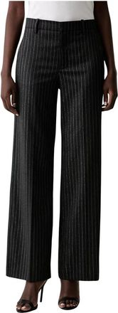 Zadig&Voltaire Wide Broeken - Dames - Wijde Broeken - Zwart - L - Polyester - Broeken