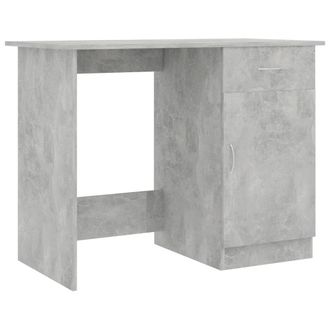 vidaXL Vidaxl - Escritorio De Madera Contrachapada Gris Hormig&oacute;n 100x50x76 Cm