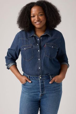 Levi's Essential Western Shirt (Plus Size) - Mujer - 1X - Azul / Smokin Hot