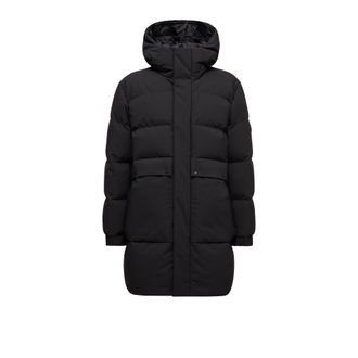 Moncler Moncler Avioth Hooded Long Down Jacket, Men, Black, Size: 3