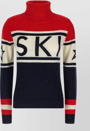 Perfect Moment merino wool jacquard turtleneck sweater