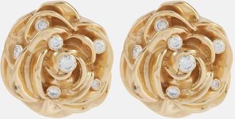Magda Butrym Floral embellished gold-plated earrings