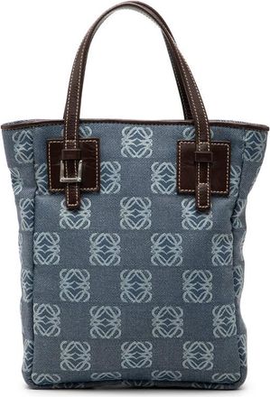Loewe Pre-owned Loewe Anagram Denim Handbag Ladies 150307