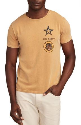 Lucky Brand Army Tank Destroyer Units Distressed Cotton Graphic T-Shirt in Wood Thrush at Nordstrom, Size Medium R