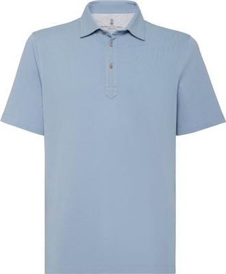 Brunello Cucinelli Piqué polo shirt in Denim at Nordstrom, Size Xxx-Large Eu