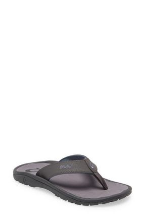 Olukai Ohana Flip Flop in Pavement/Pavement at Nordstrom, Size 15