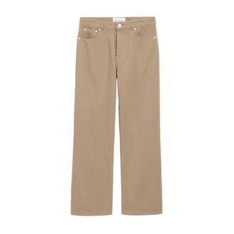 Ami Straight Jeans, male, Gray, Size: W29 Wide Twill Trousers