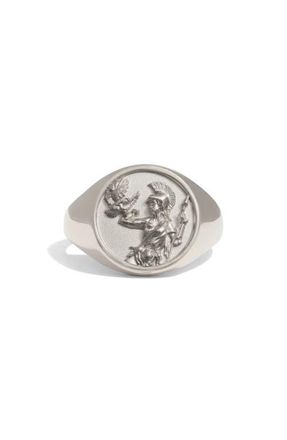 Awe Inspired Goddess Signet Ring in Athena/Sterling Silver at Nordstrom, Size 10