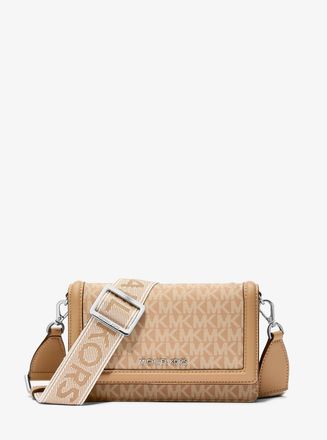 Michael Kors Jet Set Small Signature Logo Print Woven Smartphone Crossbody Bag