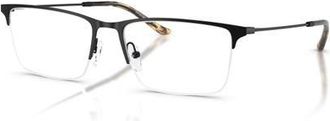 Emporio Armani 55mm Rectangle optical glasses in Black at Nordstrom