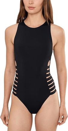 Seafolly Collective Strap One-Piece Womens Swimsuits One Piece Black : AUS 16 (US Womens 12), Elastane/Nylon