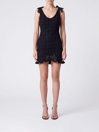Alessandra Rich Mini abito a tubino con spalle scoperte in misto cotone