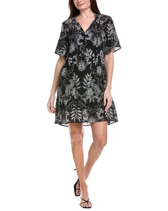 Johnny Was Flutter Sleeve Tiered Dress