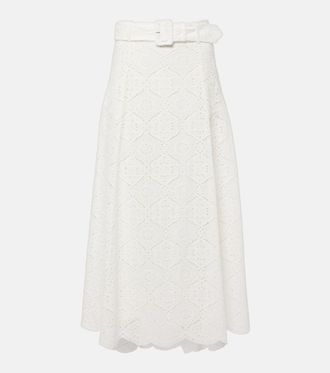 Veronica Beard Vintry broderie anglaise maxi skirt