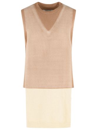 Maison Margiela Beige Virgin Wool Vest