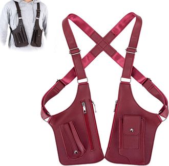 Generic Premium Leather Adjustable Underarm Shoulder Bag, Anti-Theft Hidden Bag, Stylish & Ergonomic for Men Women (Red)