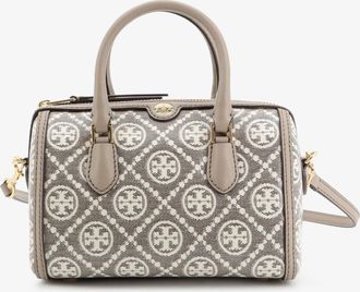 Tory Burch Borsa a mano Barrel Bag T Monogram in tela spalmata - TORY BURCH - gender_Woman