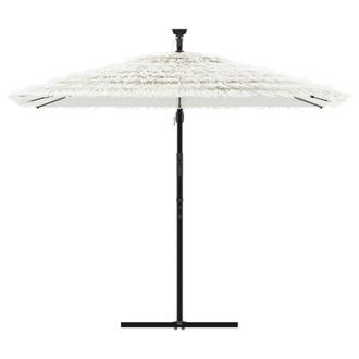 Berkfield Home Durable Garden Parasol with Steel Pole White 269x269x235 cm | Size: 269 x 269 x 235 cm