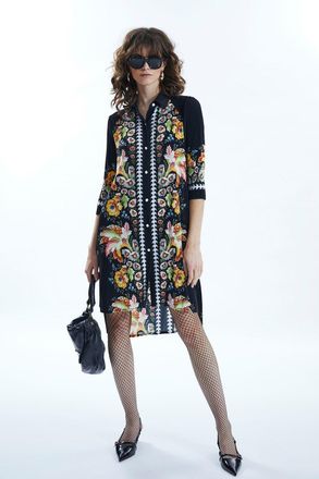 James Lakeland Long Pleated Shirt Dress