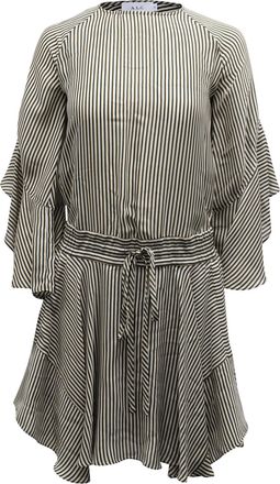 A.L.C. ALC Cannon Striped Dress in Multicolor Silk