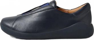 Ziera Womens Yass Xw Flat Shoes In Navy-Blue Multi Leather Elastic