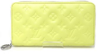 Louis Vuitton Monogram Yellow Leather Long Wallet (Bi-Fold) (Pre-Owned)