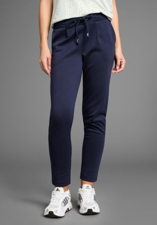 Laura Scott Schlupfhose LAURA SCOTT, Damen, Gr. 42, N-Gr, blau (marine), Milano Rib, Obermaterial: 60% Baumwolle, 40% Polyester, figurumspielend kn&ouml;chelfrei, Hose